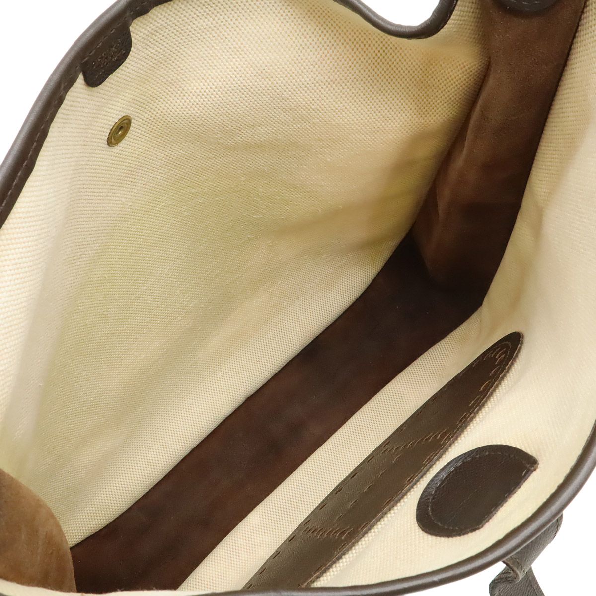 Hermes Evelyne GM I 1 Shoulder Bag Crossbody Toile Ash Leather Natural Dark — view 3