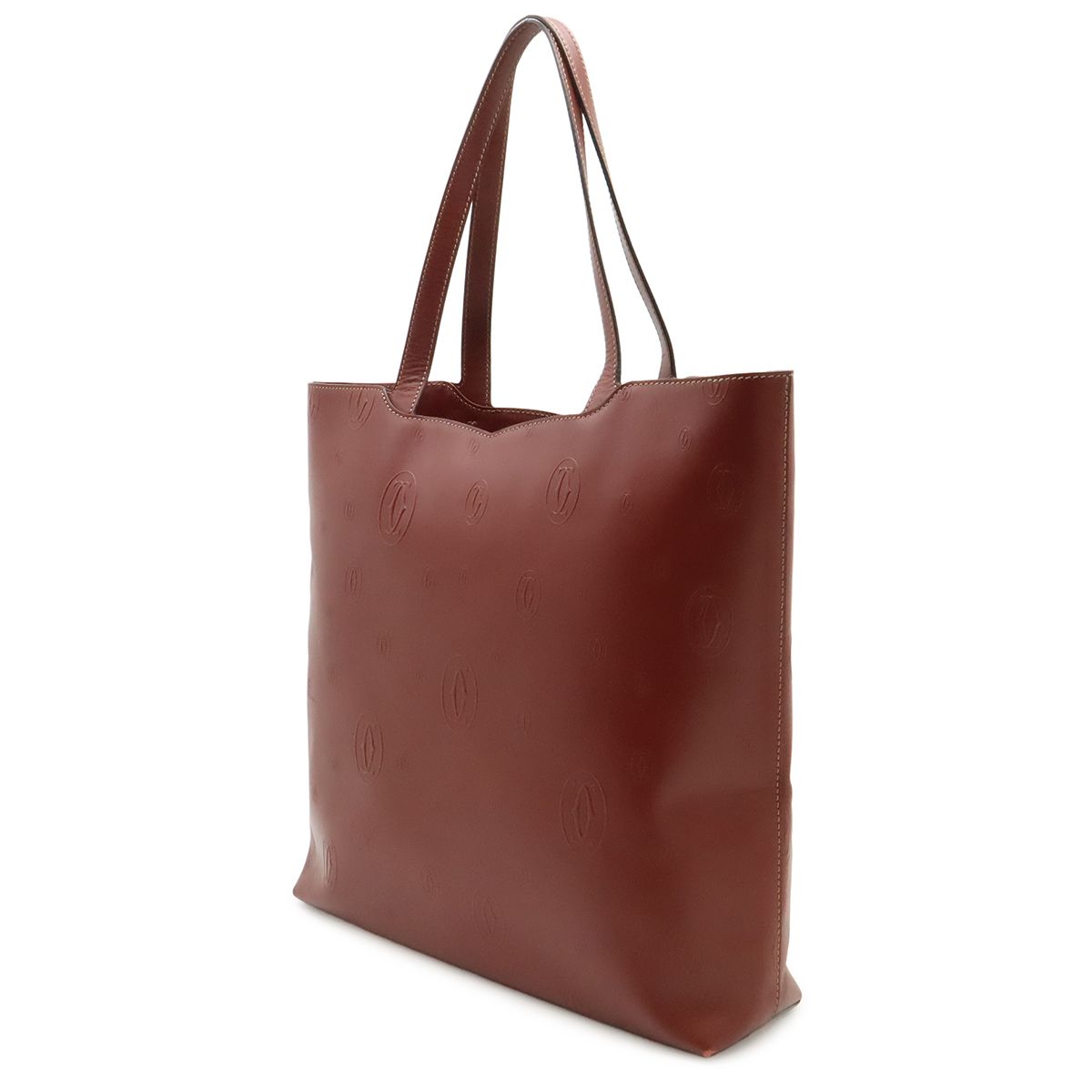Cartier Happy Birthday CC Logo Tote Shoulder Bag with Leather Bordeaux Pouch — view 2