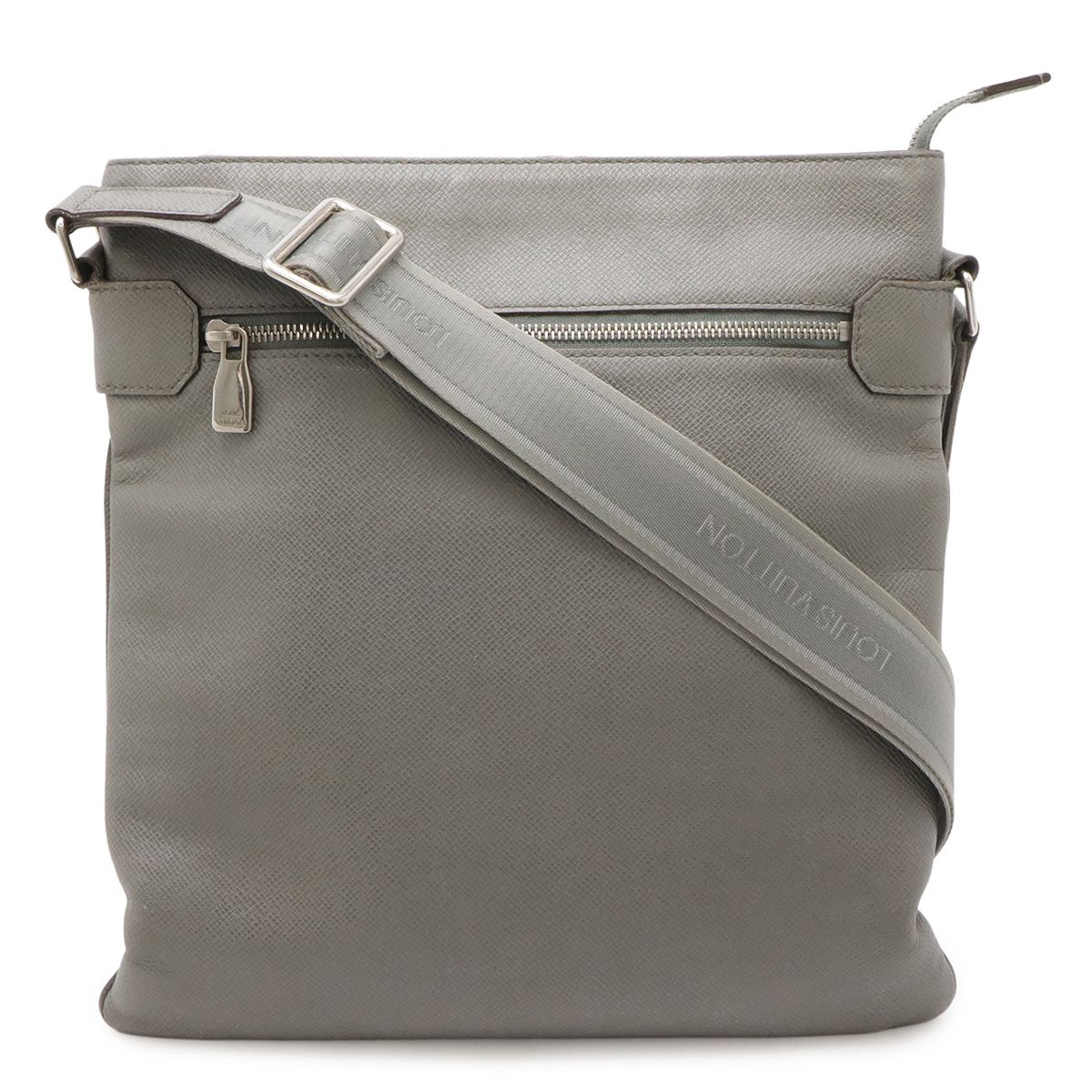 Louis Vuitton Taiga Sasha Shoulder Bag Crossbody Calf Leather Glacier Gray