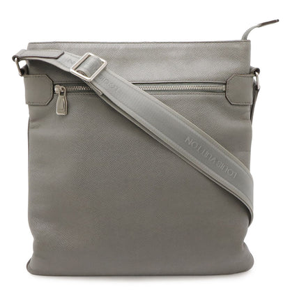 Louis Vuitton Taiga Sasha Shoulder Bag Crossbody Calf Leather Glacier Gray