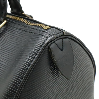 Louis Vuitton Epi Speedy 25 Mini Boston Bag Noir Black Gold — view 9