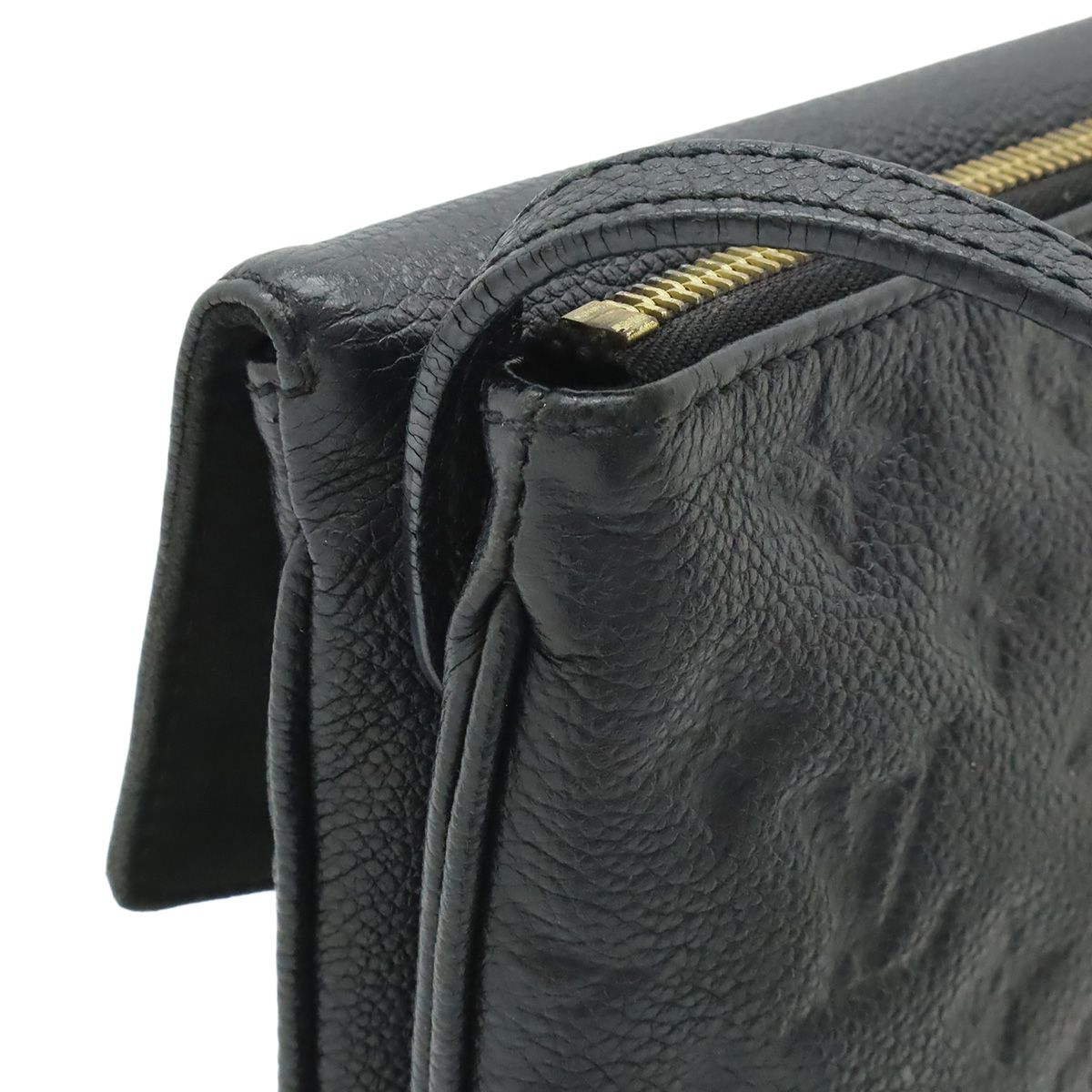 Louis Vuitton Monogram Empreinte Twice Shoulder Bag Pochette Noir Black Gold — view 4