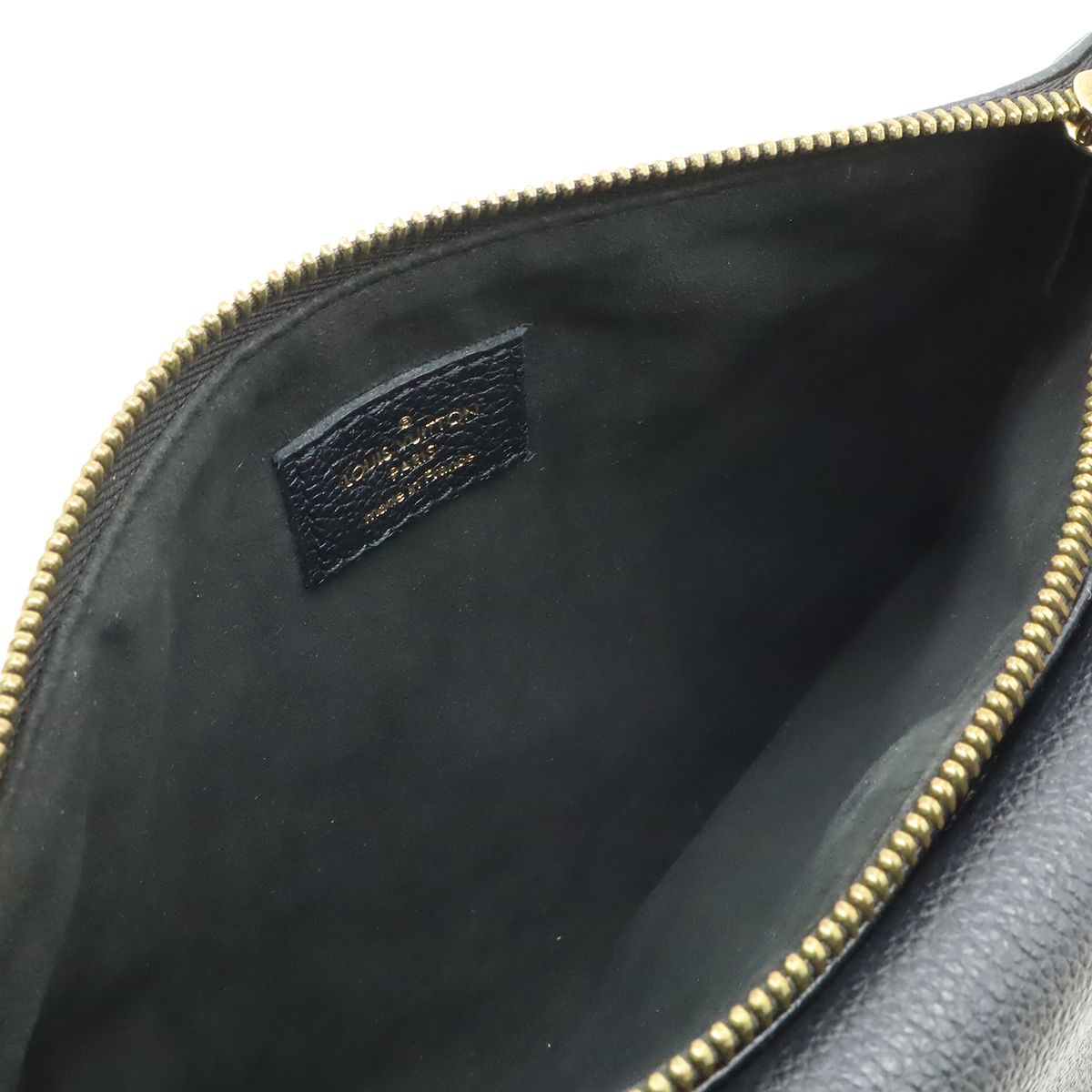 Louis Vuitton Monogram Empreinte Twice Shoulder Bag Pochette Noir Black Gold — view 7