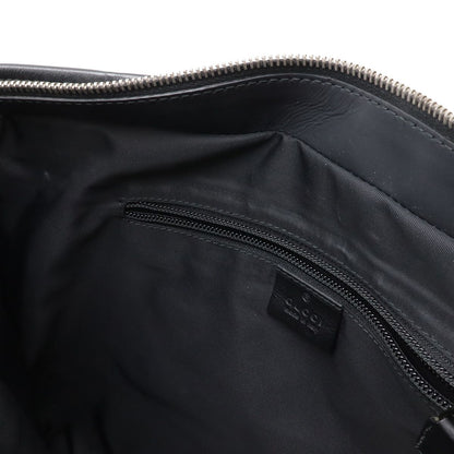Gucci Guccissima Sherry Line Shoulder Bag Rubber Coating Leather Black Silver — view 9