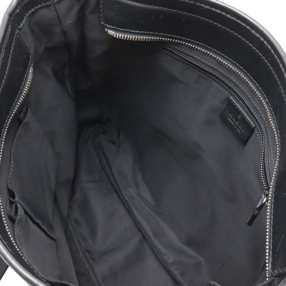 Gucci Guccissima Sherry Line Shoulder Bag Rubber Coating Leather Black Silver — view 8