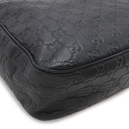 Gucci Guccissima Sherry Line Shoulder Bag Rubber Coating Leather Black Silver — view 3