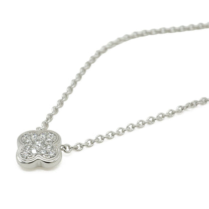 Van Cleef & Arpels Pure Alhambra Necklace Pendant 18k White Gold Diamond — view 3