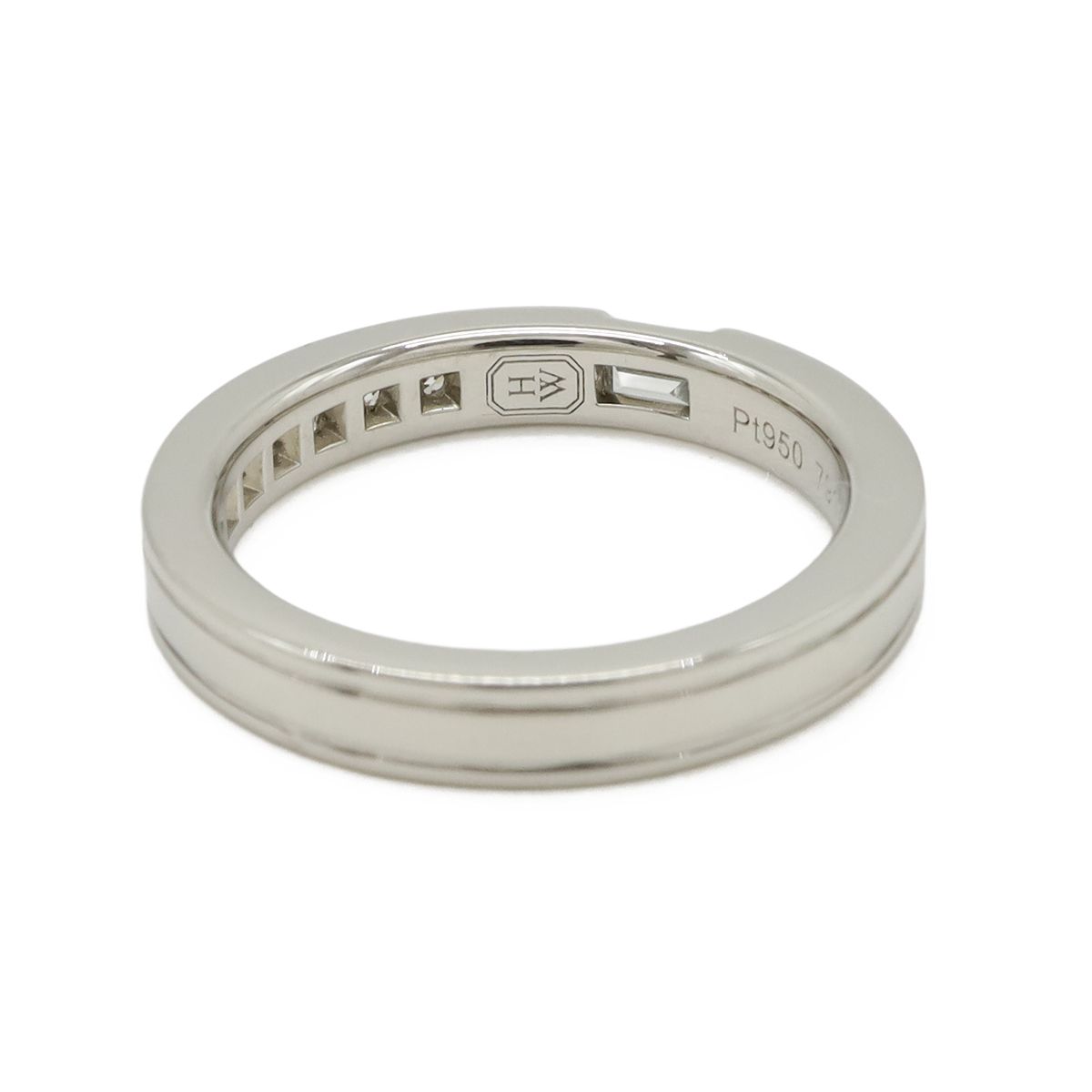 Harry Winston Traffic Accent Band Ring Platinum Wbpacrfftrf — view 4