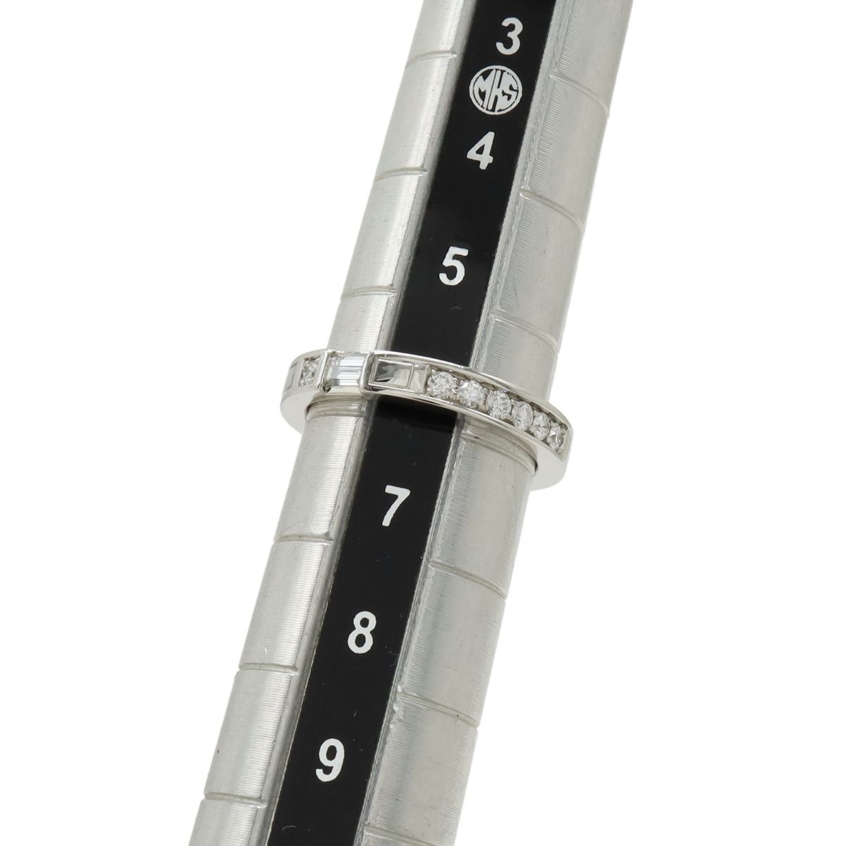 Harry Winston Traffic Accent Band Ring Platinum Wbpacrfftrf — view 5