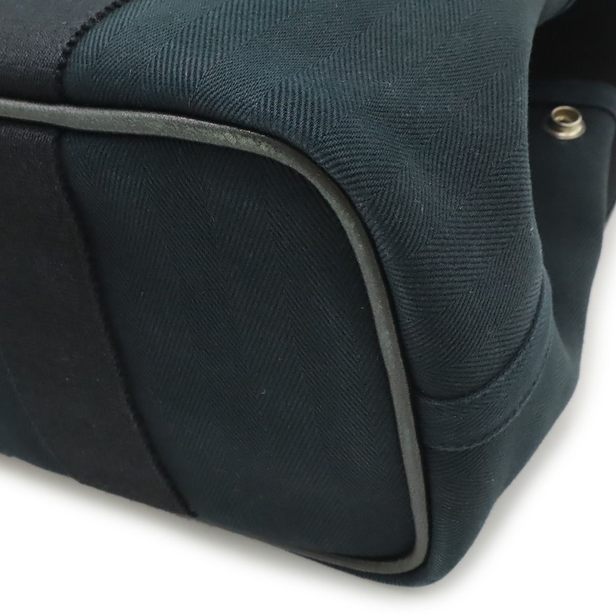 Hermes Valparaiso PM Tote Toilet Blanc Leather Black Silver Pouch Out of Stock — view 3