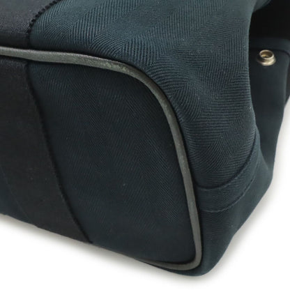 Hermes Valparaiso PM Tote Toilet Blanc Leather Black Silver Pouch Out of Stock — view 3
