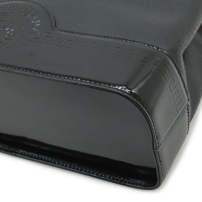 Versace Gianni Sunburst Handbag Leather Enamel Black Gold — view 3