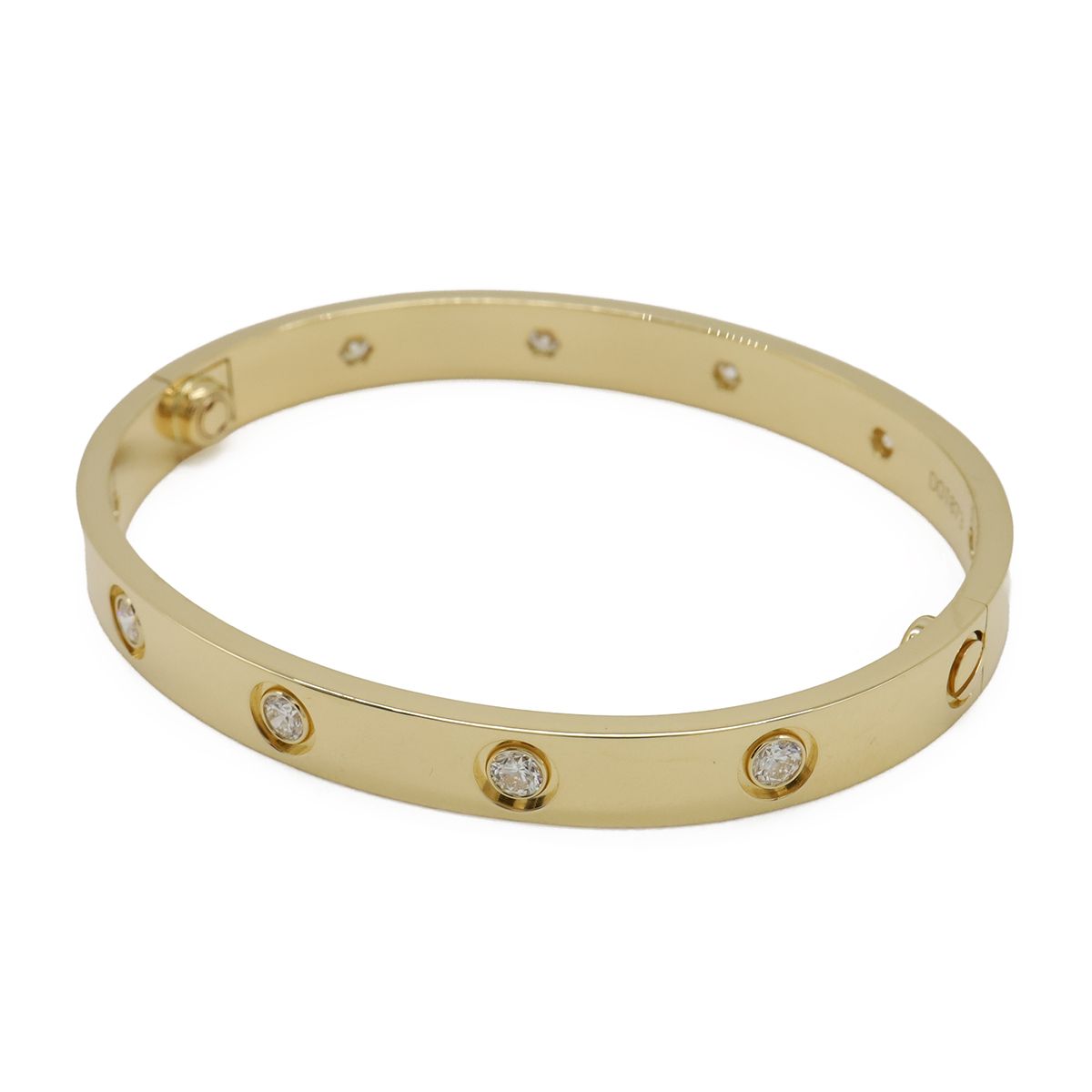 Cartier Love Bracelet Full Diamond 18k Yellow Gold 16 — view 2