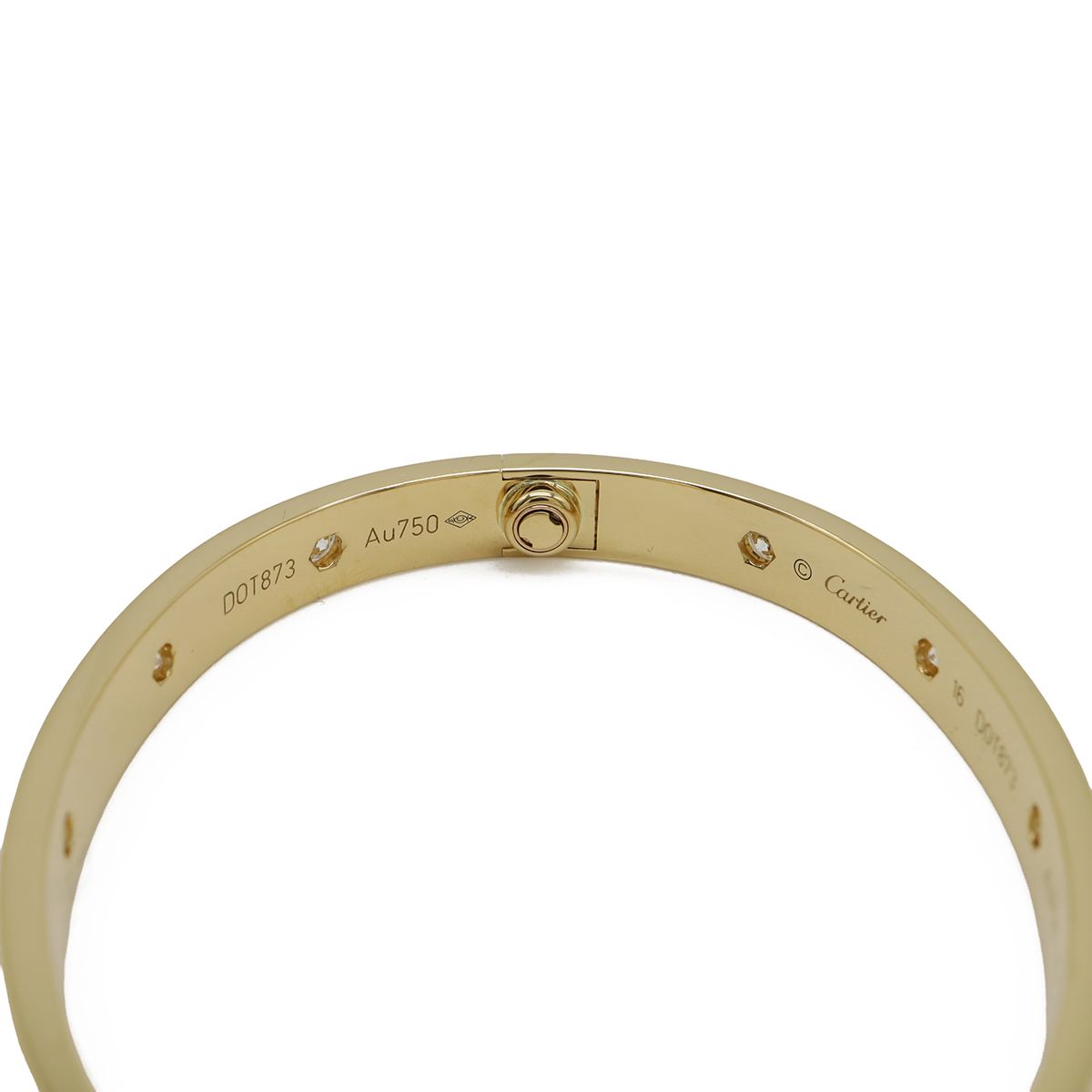 Cartier Love Bracelet Full Diamond 18k Yellow Gold 16 — view 4