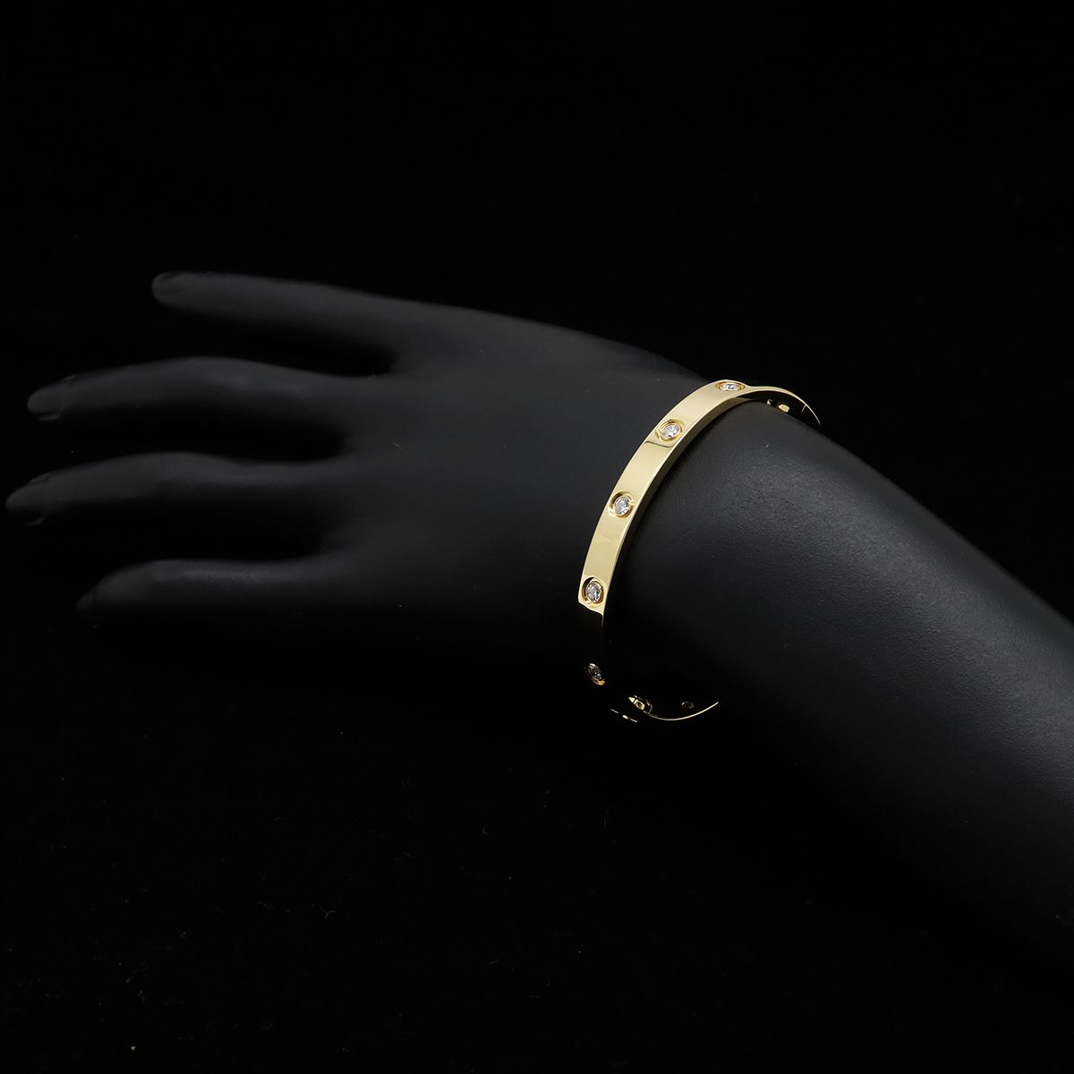 Cartier Love Bracelet Full Diamond 18k Yellow Gold 16 — view 6