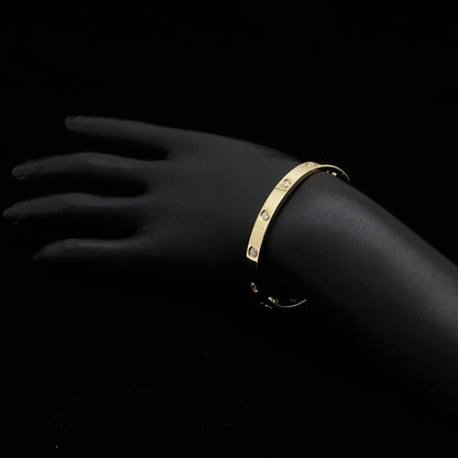 Cartier Love Bracelet Full Diamond 18k Yellow Gold 16 — view 6