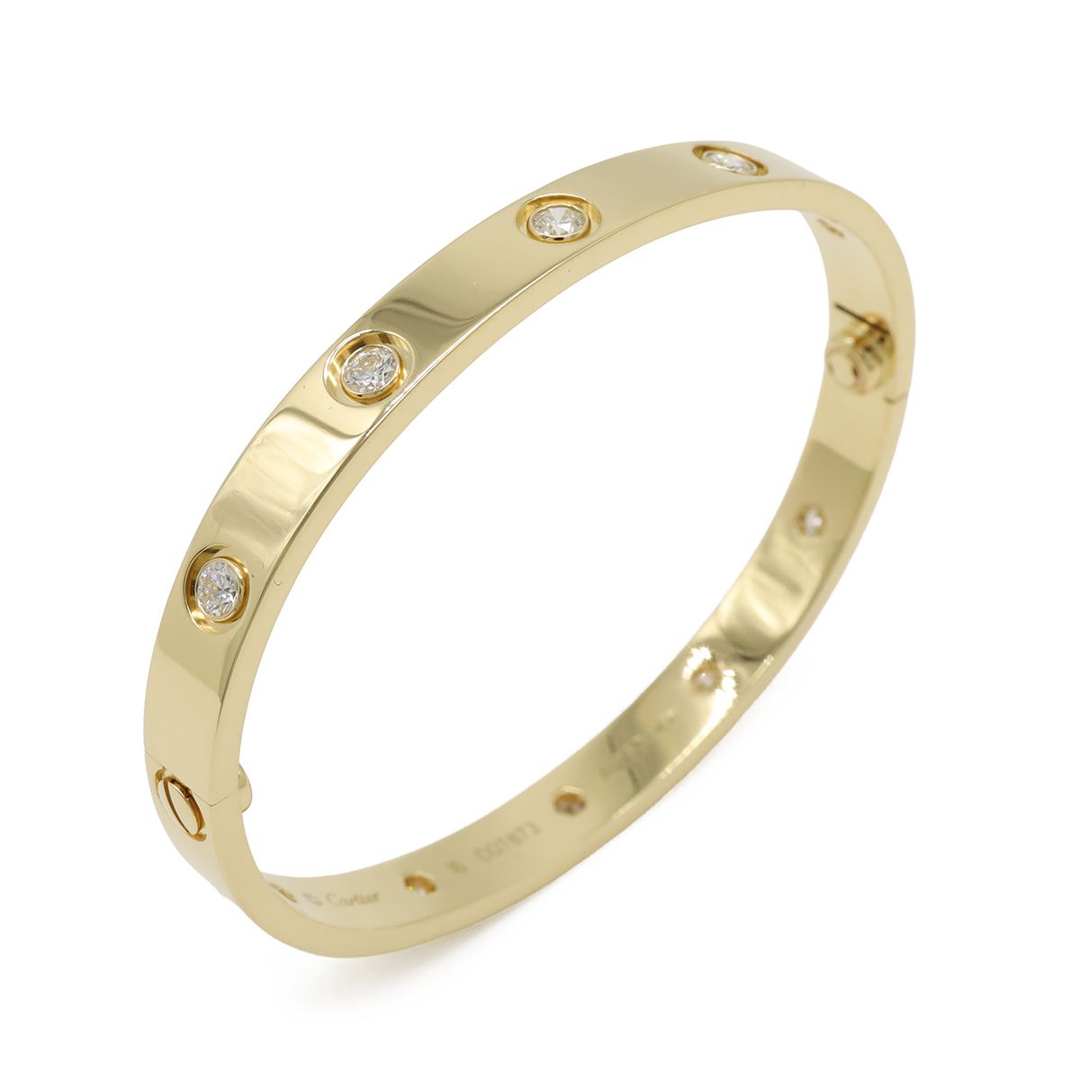 Cartier Love Bracelet Full Diamond 18k Yellow Gold 16 — view 3