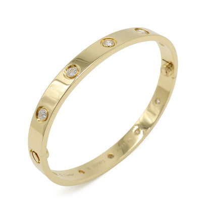 Cartier Love Bracelet Full Diamond 18k Yellow Gold 16 — view 3