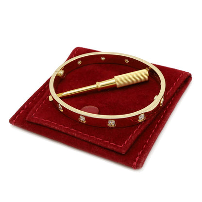 Cartier Love Bracelet Full Diamond 18k Yellow Gold 16 — view 7