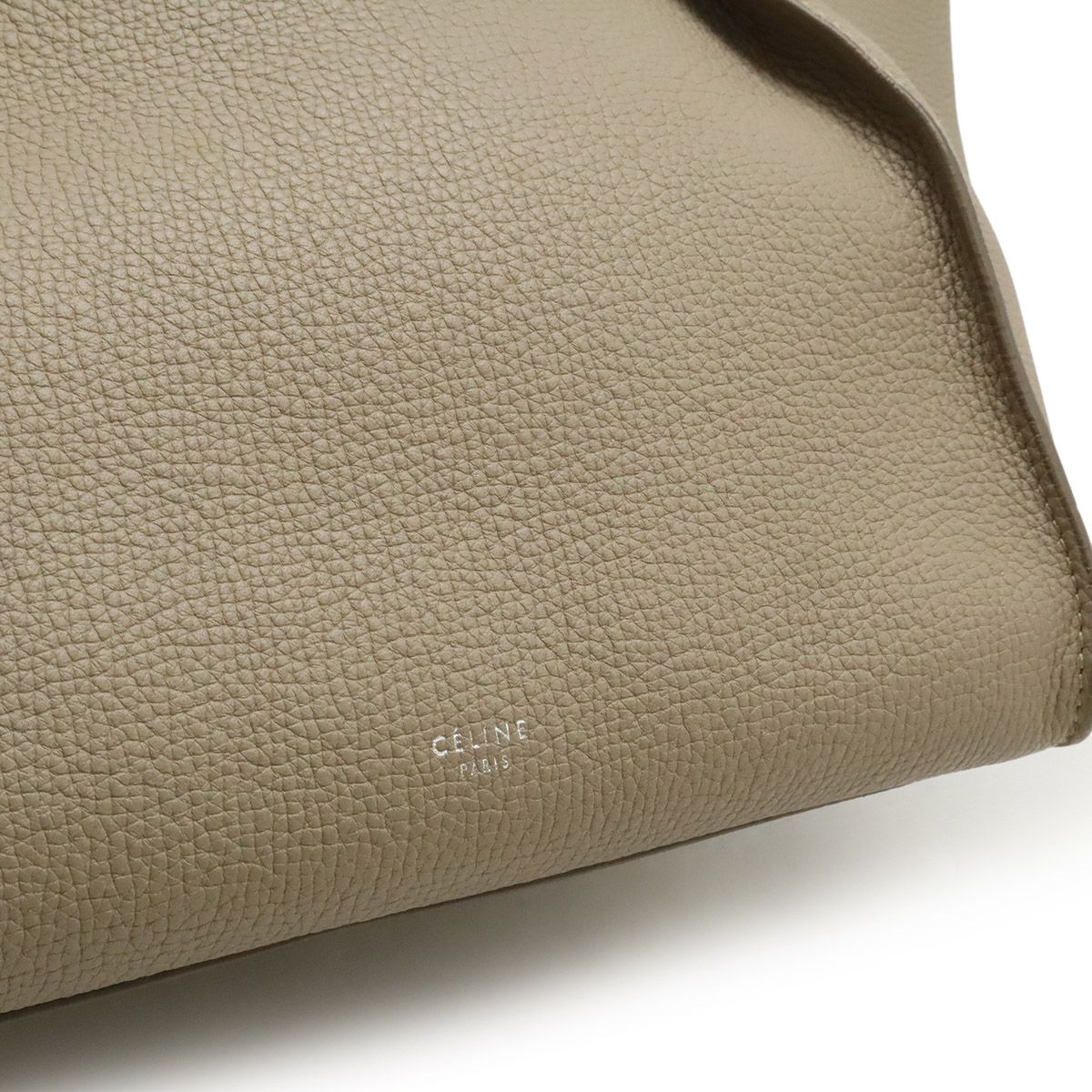 Celine Big Small 2-Way Shoulder Bag Crossbody Leather Gray Silver — view 9