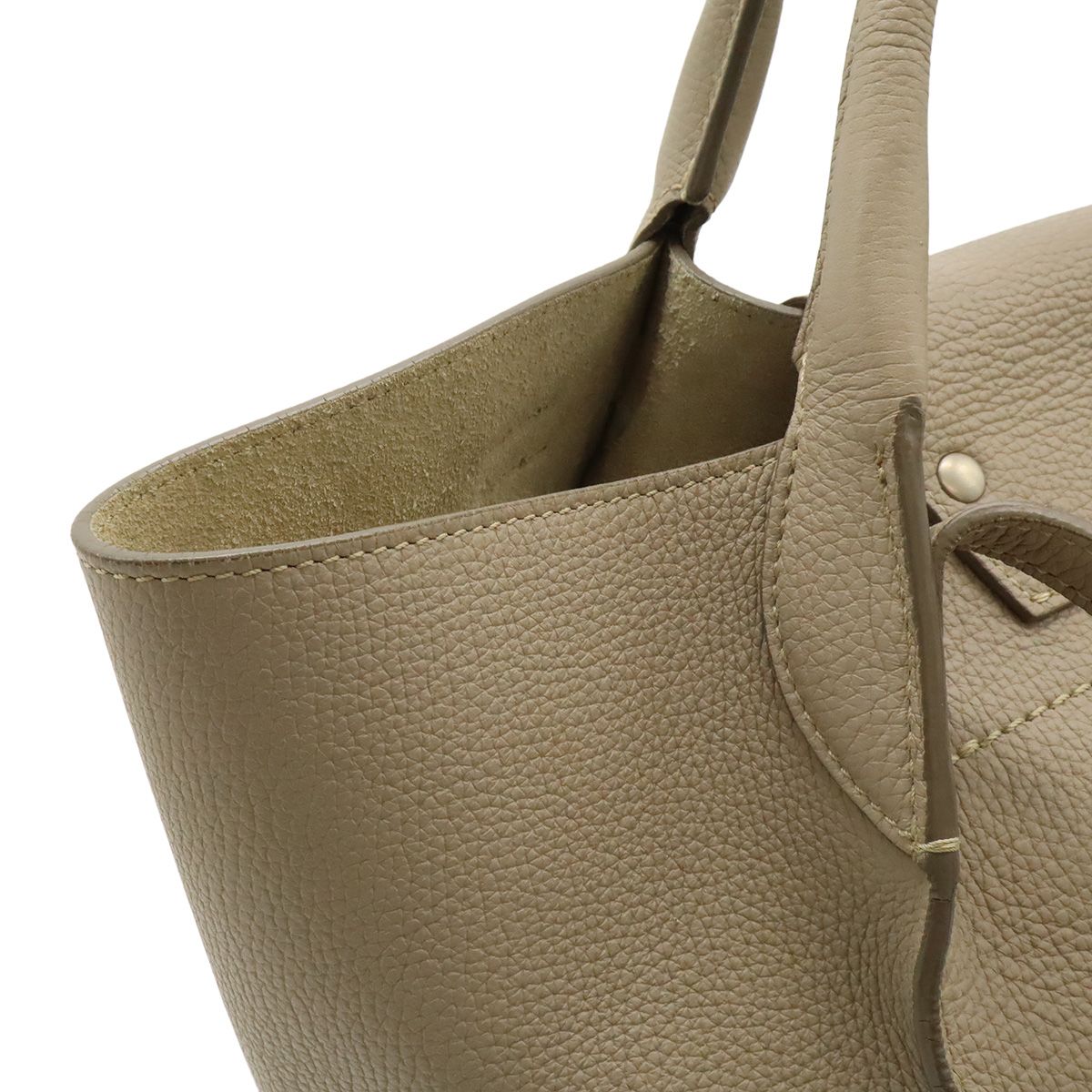Celine Big Small 2-Way Shoulder Bag Crossbody Leather Gray Silver — view 4