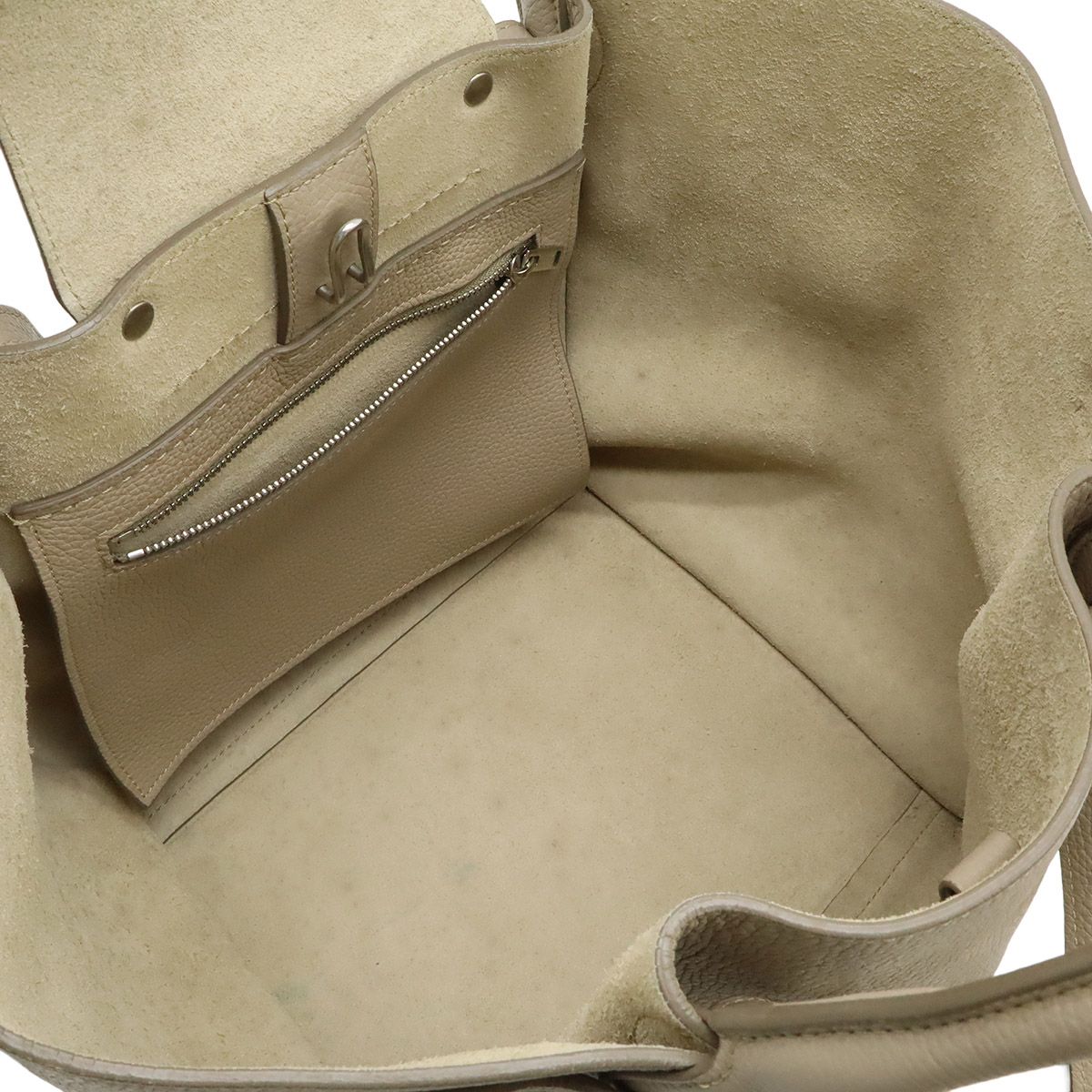Celine Big Small 2-Way Shoulder Bag Crossbody Leather Gray Silver — view 7