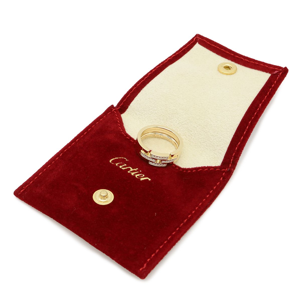 Cartier Maillon Panthere Ring Half Pave 18k Yellow Gold Diamond — view 8