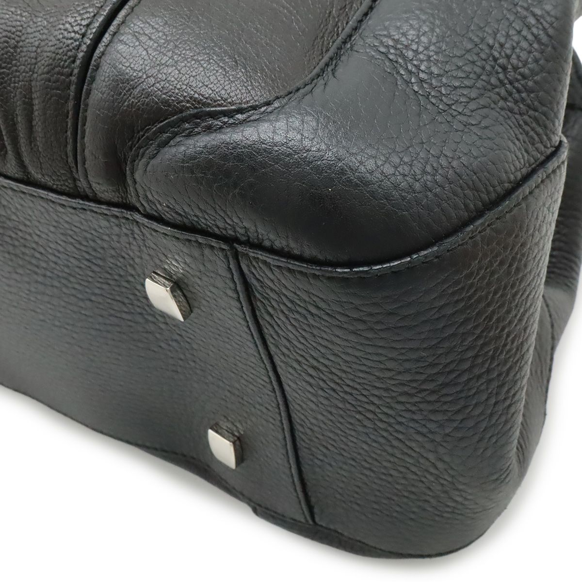 Cartier Ladonya Chain Shoulder Bag Bicolor Leather Black Dark Brown Silver — view 3