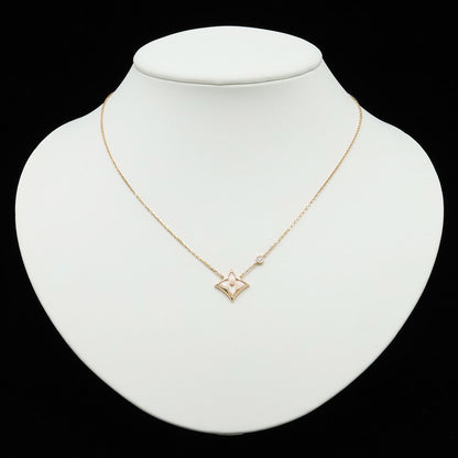 Louis Vuitton Pendant Star Blossom BB Necklace 18k Pink Gold Pearl Diamond — view 6