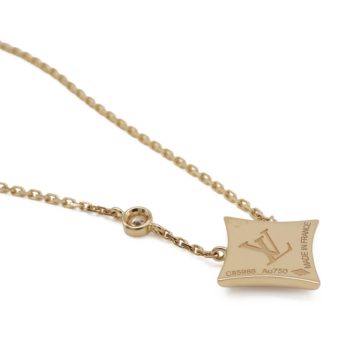 Louis Vuitton Pendant Star Blossom BB Necklace 18k Pink Gold Pearl Diamond — view 4