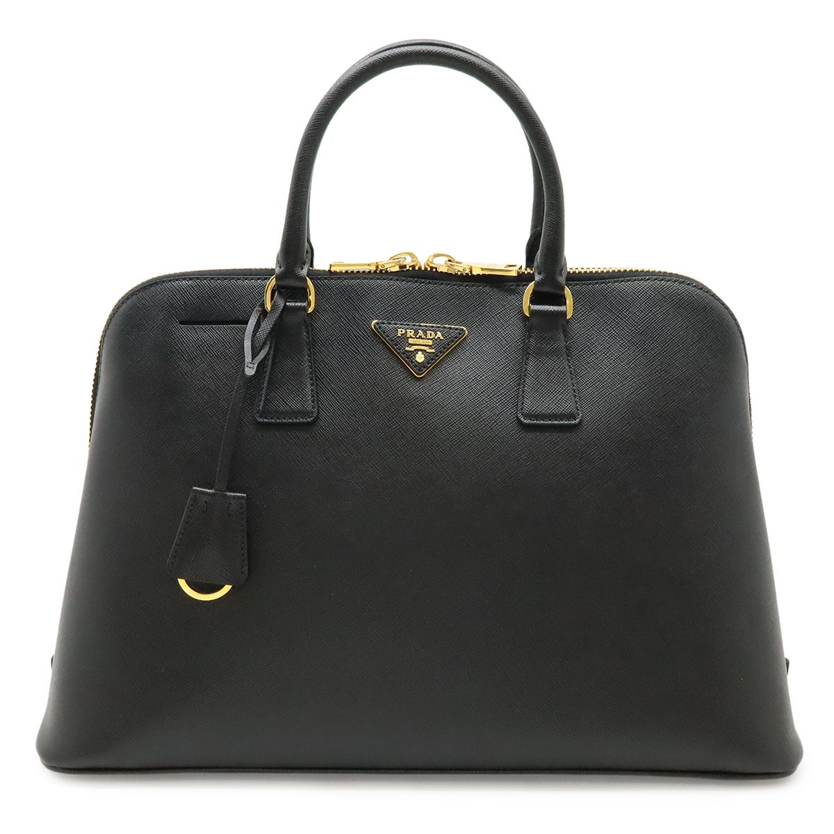 Prada Saffiano Tote Leather Nero Black Gold