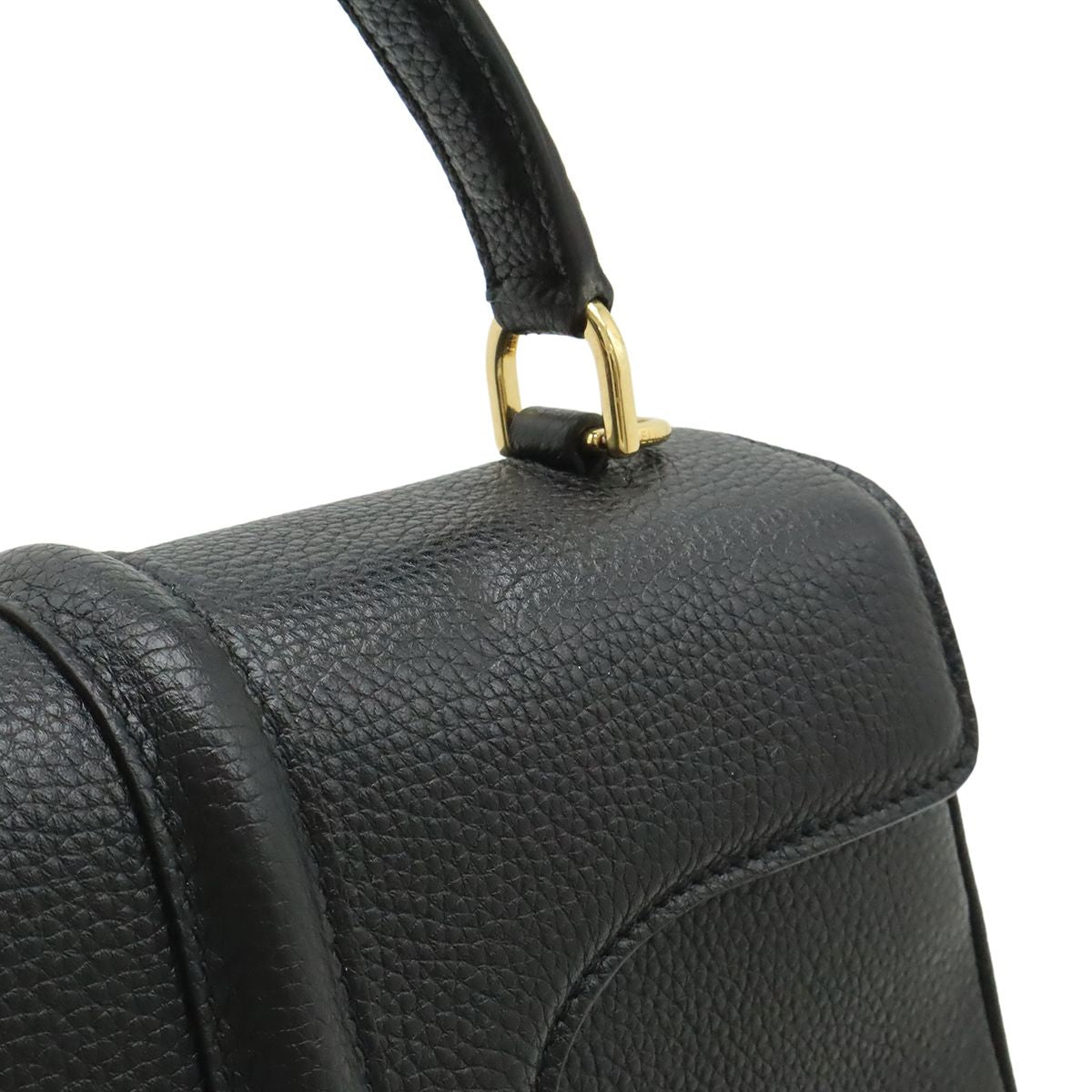 Celine 16 Small 2-Way Shoulder Bag Leather Black Gold — view 7