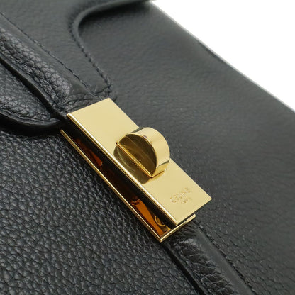 Celine 16 Small 2-Way Shoulder Bag Leather Black Gold — view 9