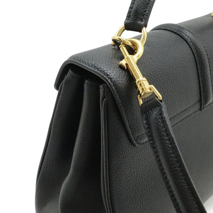 Celine 16 Small 2-Way Shoulder Bag Leather Black Gold — view 4