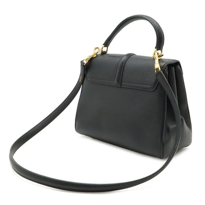 Celine 16 Small 2-Way Shoulder Bag Leather Black Gold — view 2