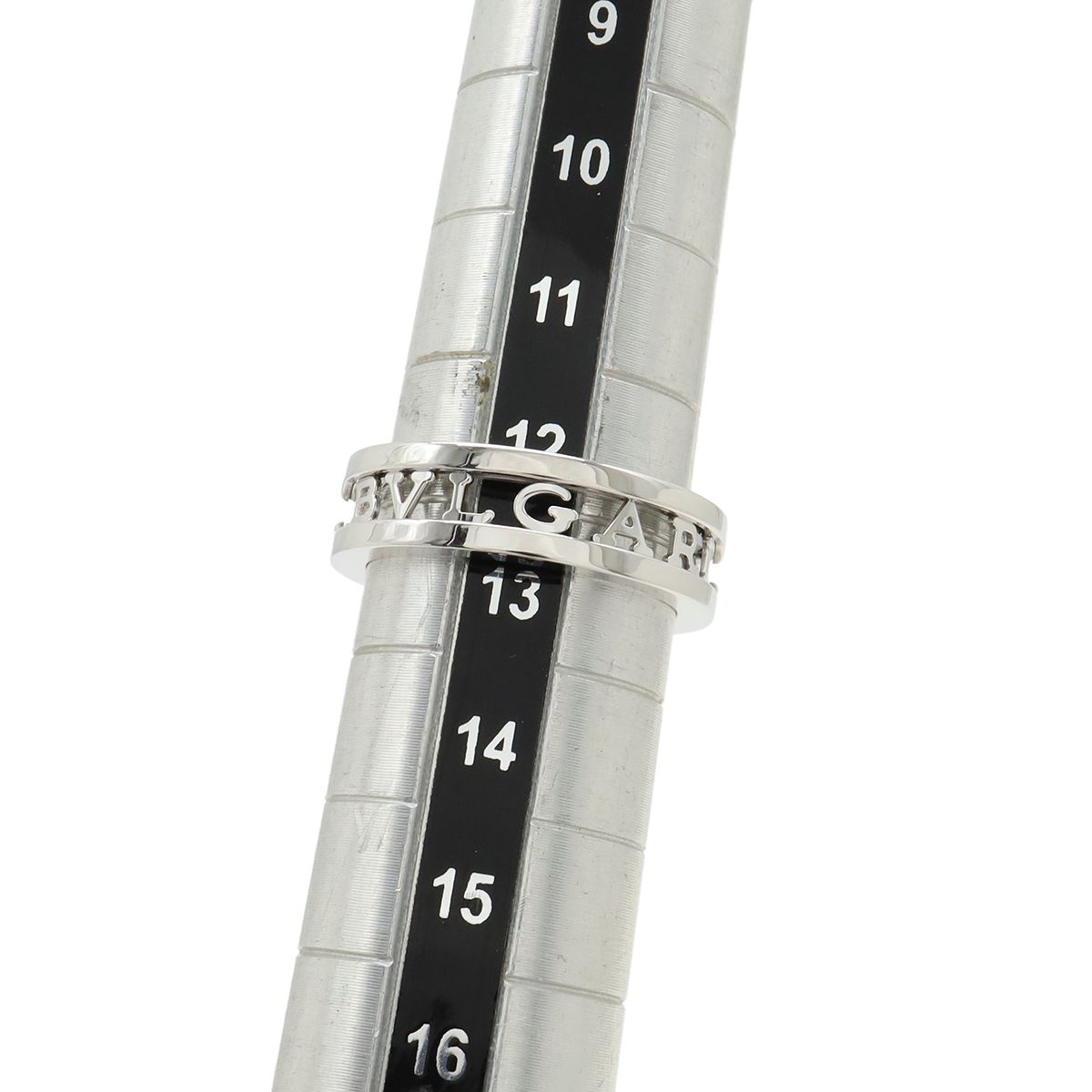 Bvlgari B-zero One Logo Spiral Open Work Band Ring 18k White Gold — view 5