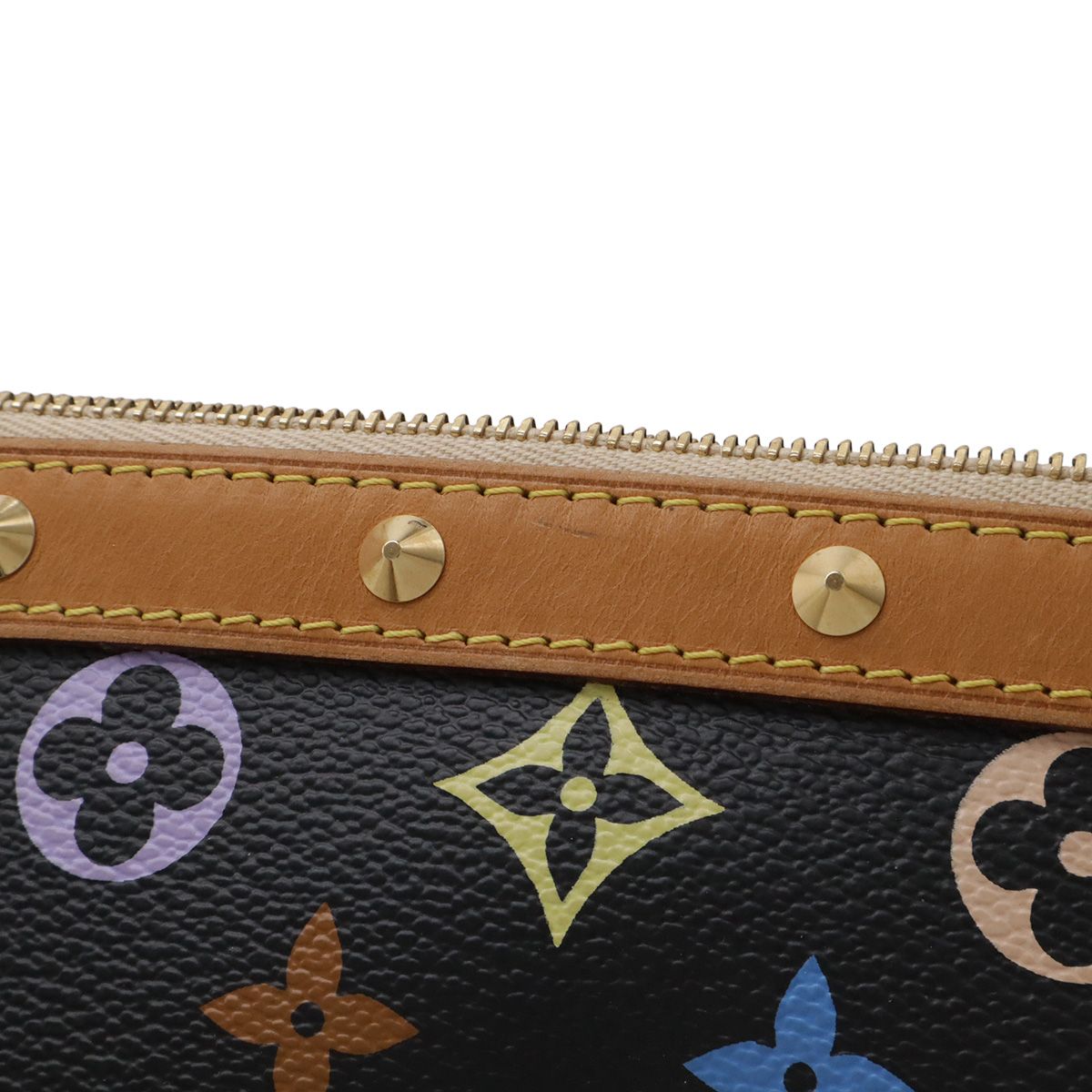 Louis Vuitton Monogram Multicolor Pochette Pouch Case Noir Black — view 4