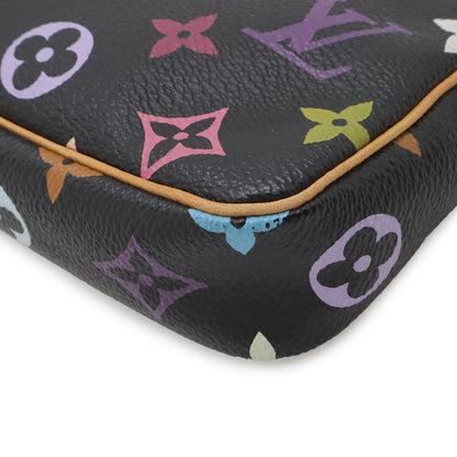 Louis Vuitton Monogram Multicolor Pochette Pouch Case Noir Black — view 3