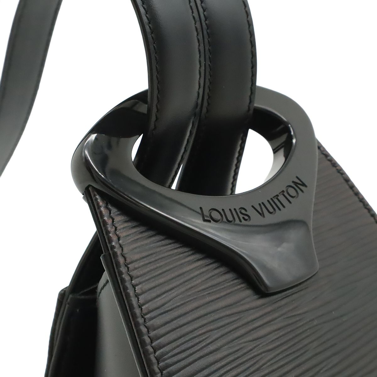 Louis Vuitton Epi Mini Shoulder Bag Crossbody Pochette Leather Noir Black — view 6