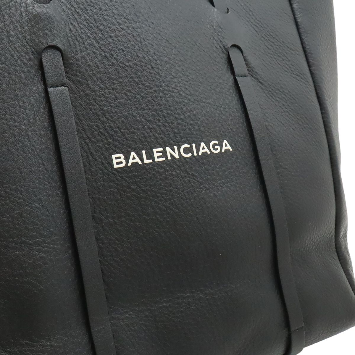 Balenciaga Everyday Tote S Logo Shoulder Bag Leather Black Pouch Mirror Out of — view 8