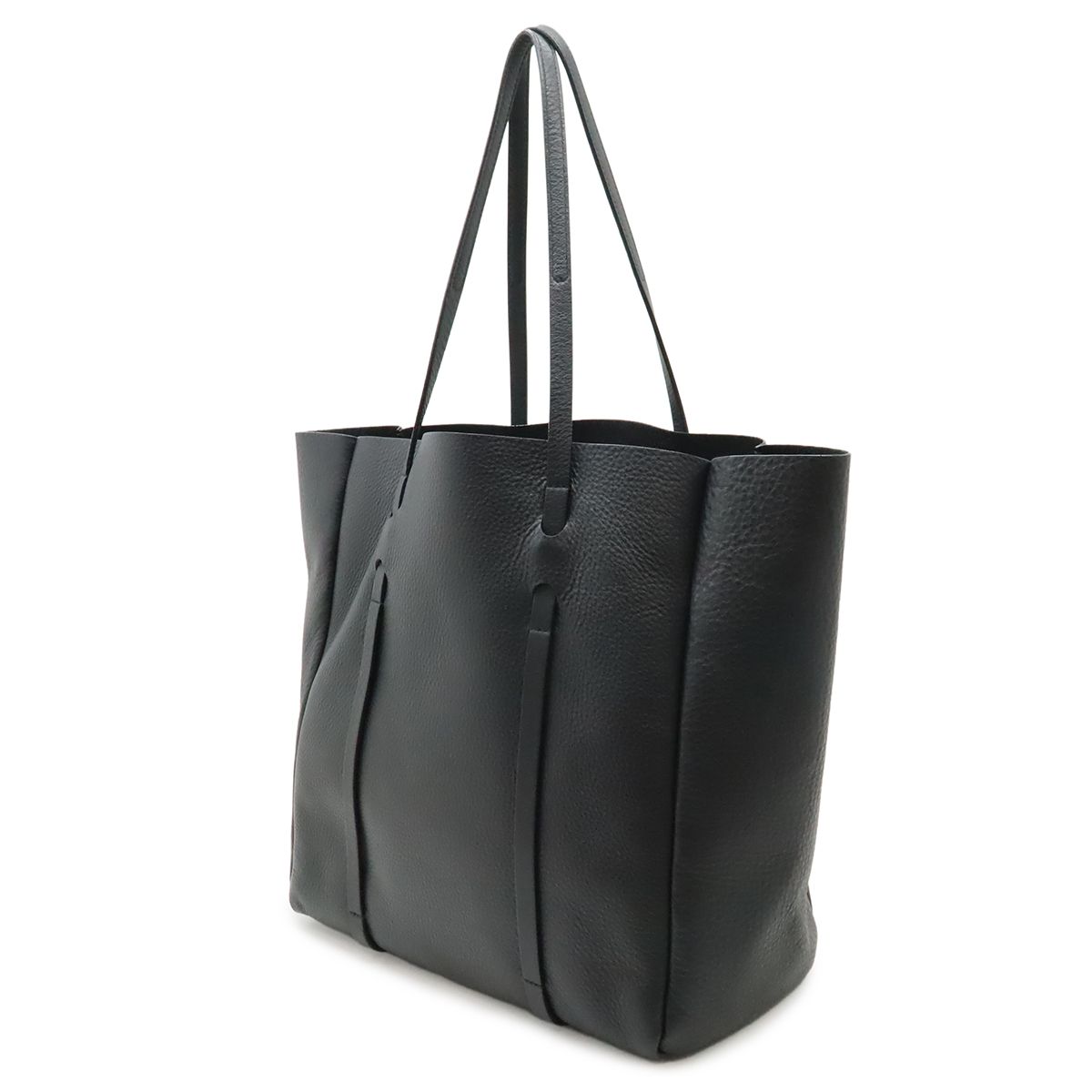 Balenciaga Everyday Tote S Logo Shoulder Bag Leather Black Pouch Mirror Out of — view 2