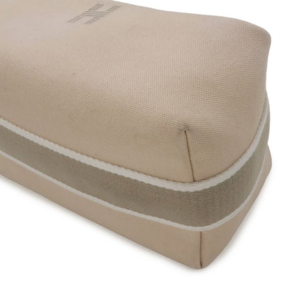 Hermes Bride-a-Brac PM Bath Pouch Makeup Cosmetic Handbag Canvas Natural Beige — view 3
