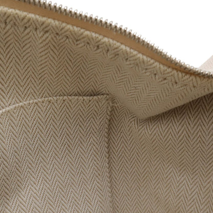 Hermes Bride-a-Brac PM Bath Pouch Makeup Cosmetic Handbag Canvas Natural Beige — view 8