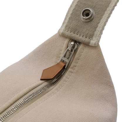 Hermes Bride-a-Brac PM Bath Pouch Makeup Cosmetic Handbag Canvas Natural Beige — view 4