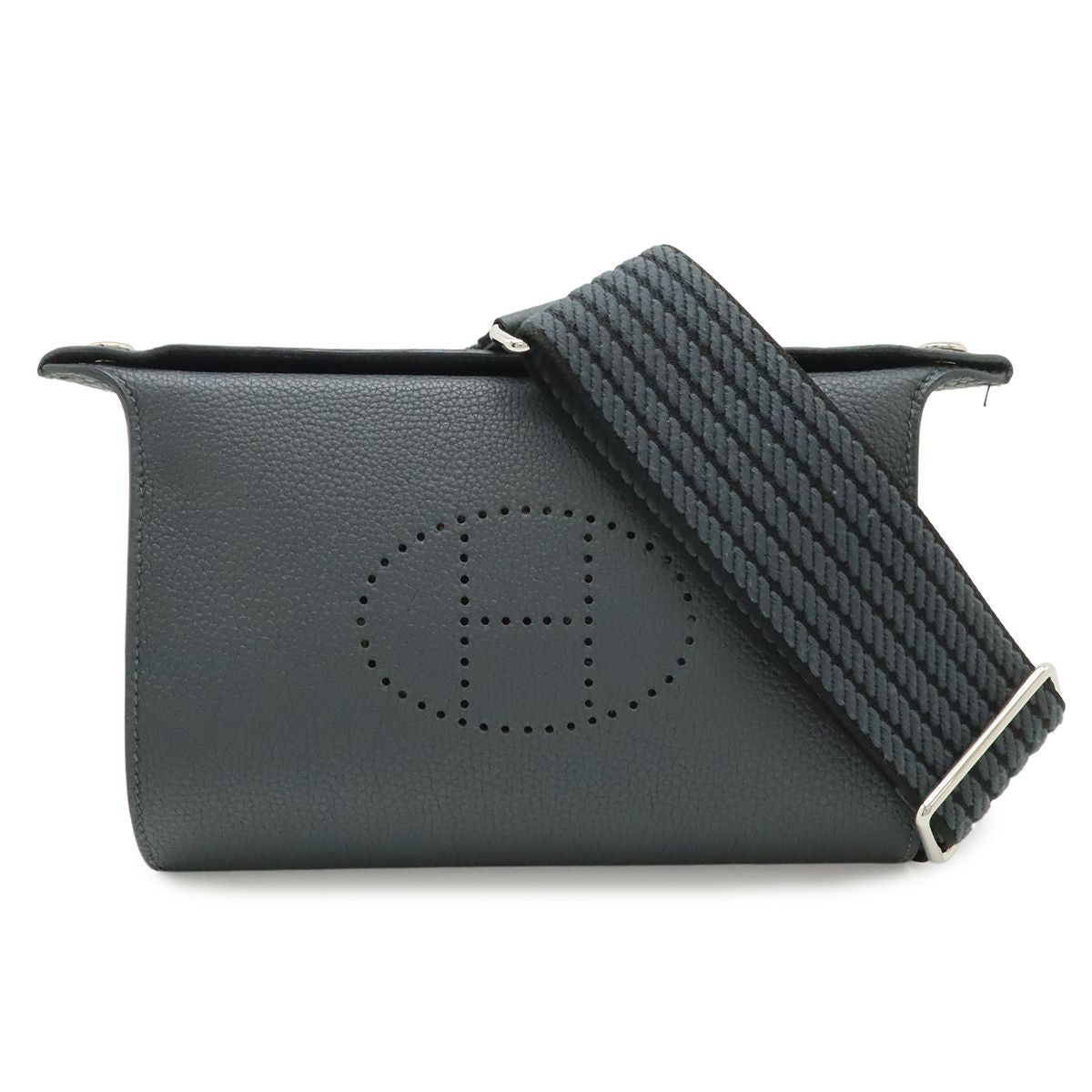 Hermes Vido Posh Evelyne Shoulder Bag Togo Grimisty Gray Silver
