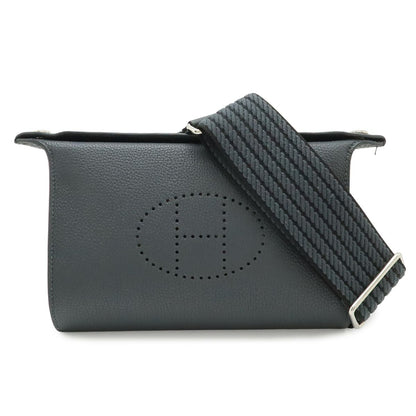 Hermes Vido Posh Evelyne Shoulder Bag Togo Grimisty Gray Silver