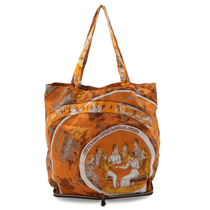 Hermes Silky Pop Eco Tote Foldable Omnibus and White Game Buffalo Silk Dark — view 4