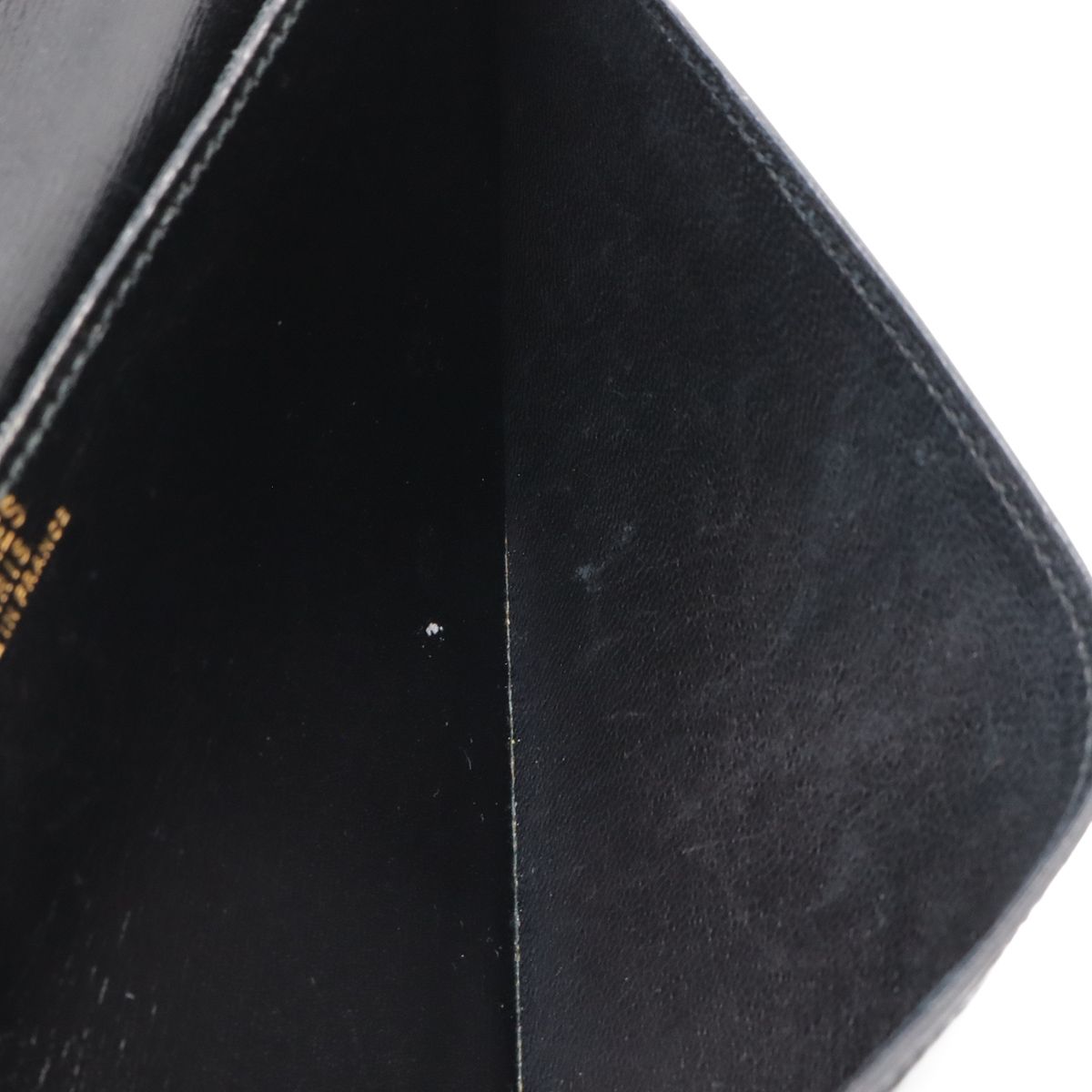 Hermes Osaka Long Billfold Bifold Wallet Box Calf Leather Black — view 6