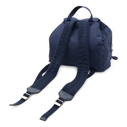 Gucci GG Nylon Backpack Leather Navy Silver — view 2