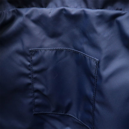 Gucci GG Nylon Backpack Leather Navy Silver — view 7